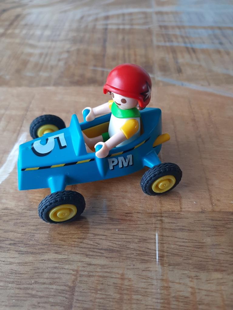 Playmobil cart met coureur - Blauw, Ophalen of Verzenden, Gebruikt, Jongen of Meisje