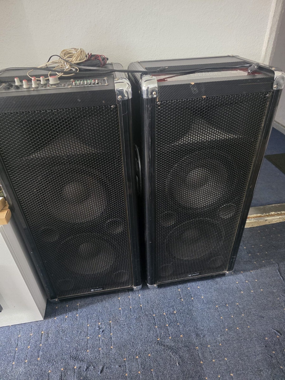 Skytec Karaoke / Party Speakerset (Actief + Passief), Audio, Tv en Foto, Karaoke-apparatuur, Ophalen, Zo goed als nieuw, Luidspreker(s)