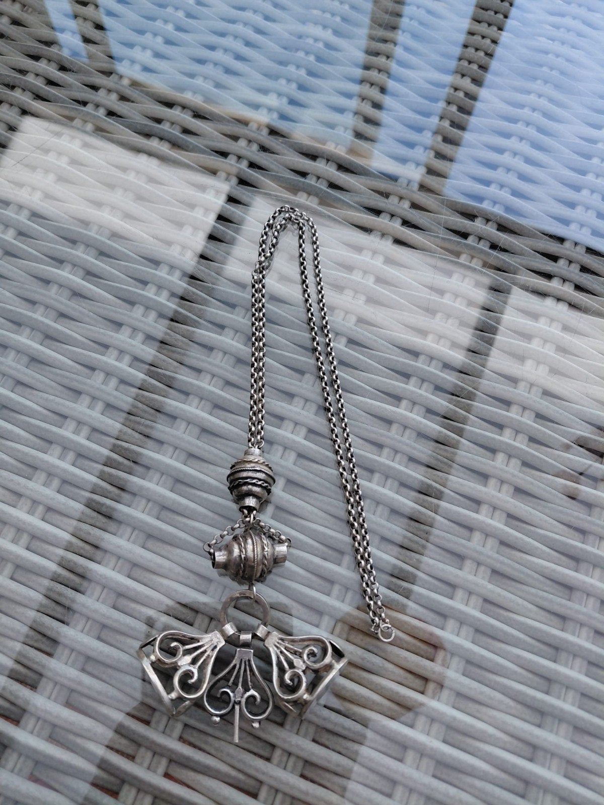 Zilveren chatelaine Ketting, Ophalen of Verzenden