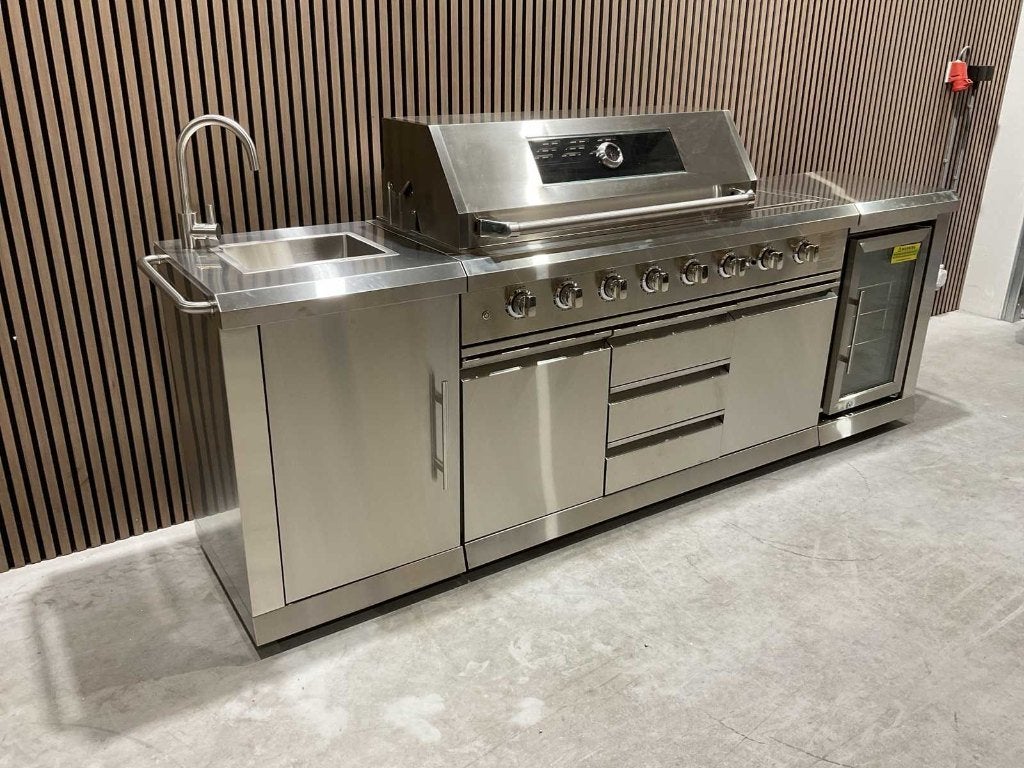 Six Burner Buiten keuken BBQ Nieuw‼️, Ophalen, Nieuw, Gas, Vrijstaand