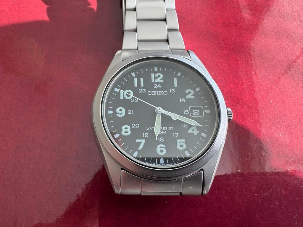 Seiko 7N42-8070, Ophalen of Verzenden, Staal, Seiko