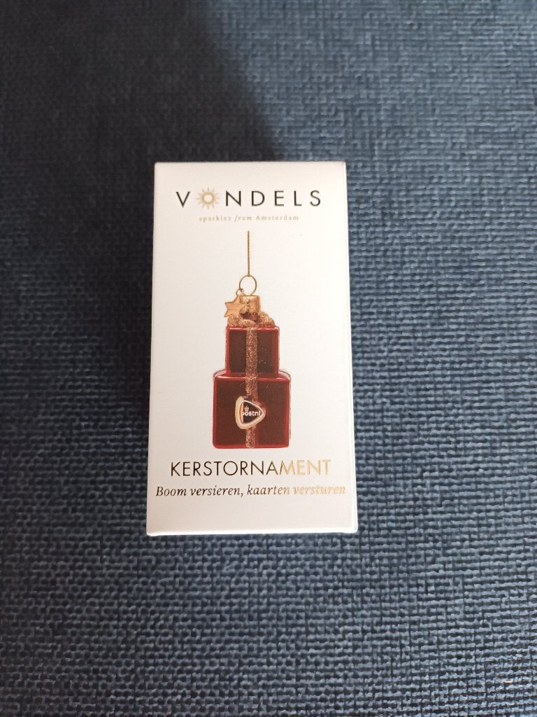 VONDELS Kerstornament - twee cadeautjes - NIEUW in doos, Ophalen of Verzenden, Nieuw