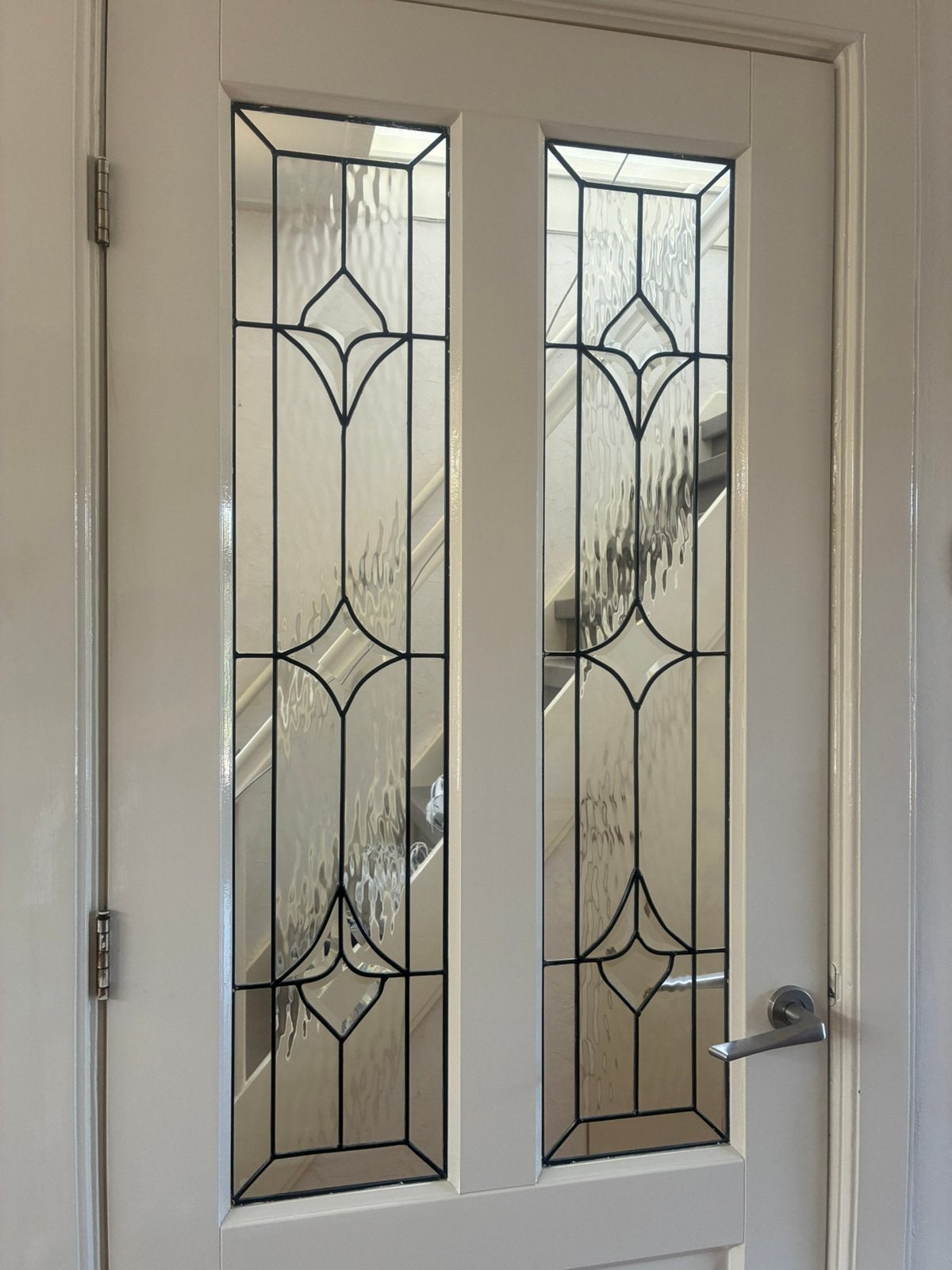 Stompe glas in lood deur 210,5x78x4cm, Ophalen, Binnendeur, 200 tot 215 cm, Glas