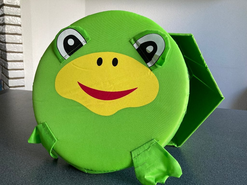 opvouwbare opbergton kikker bijna nieuw, Ophalen of Verzenden, Zo goed als nieuw, Jongen of Meisje