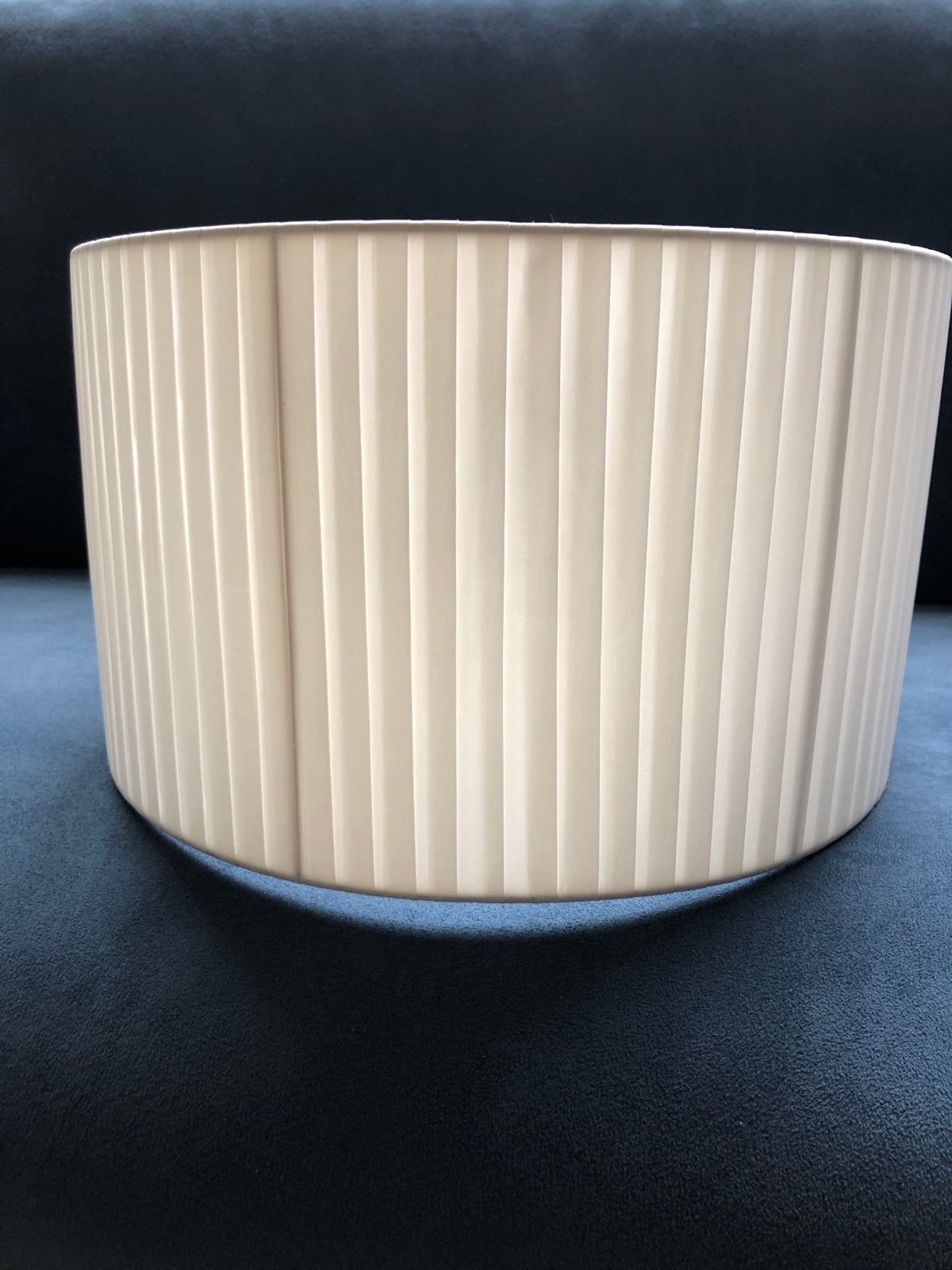 Witte plissé lampenkap - Rond, Ophalen, Wit, Rond, 30 cm