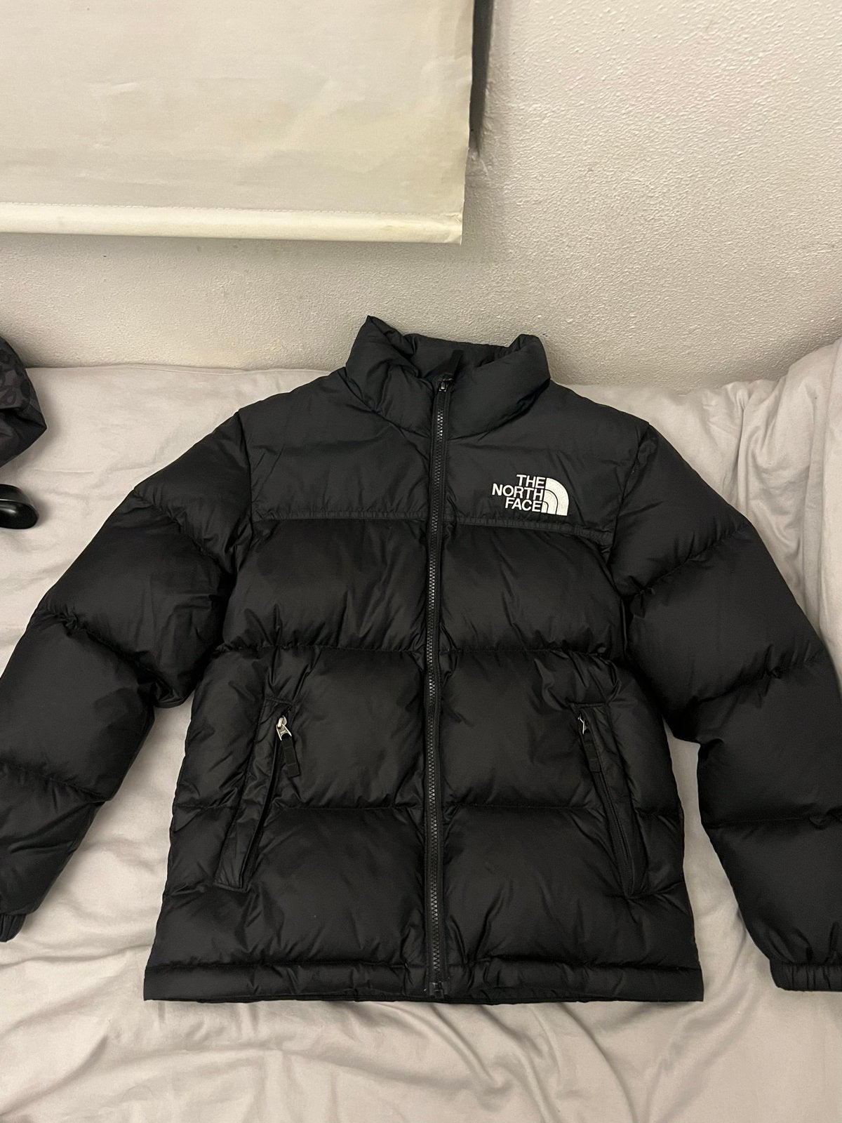 The North Face Nuptse Puffer Jacket Zwart - Maat L, Kleding | Heren, Ophalen of Verzenden, Zo goed als nieuw, Maat 52/54 (L), Zwart