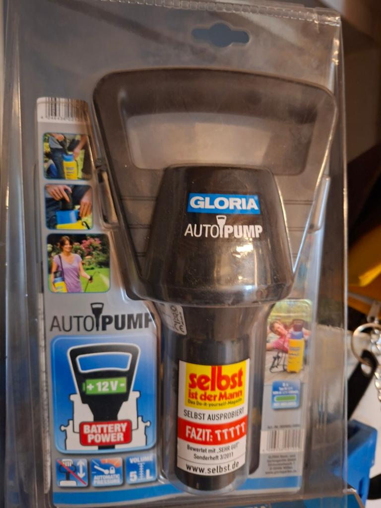 Gloria AutoPump Accu Besproeiingspomp 12V - Nieuw, Ophalen of Verzenden, Nieuw, Accu, Besproeiingspomp