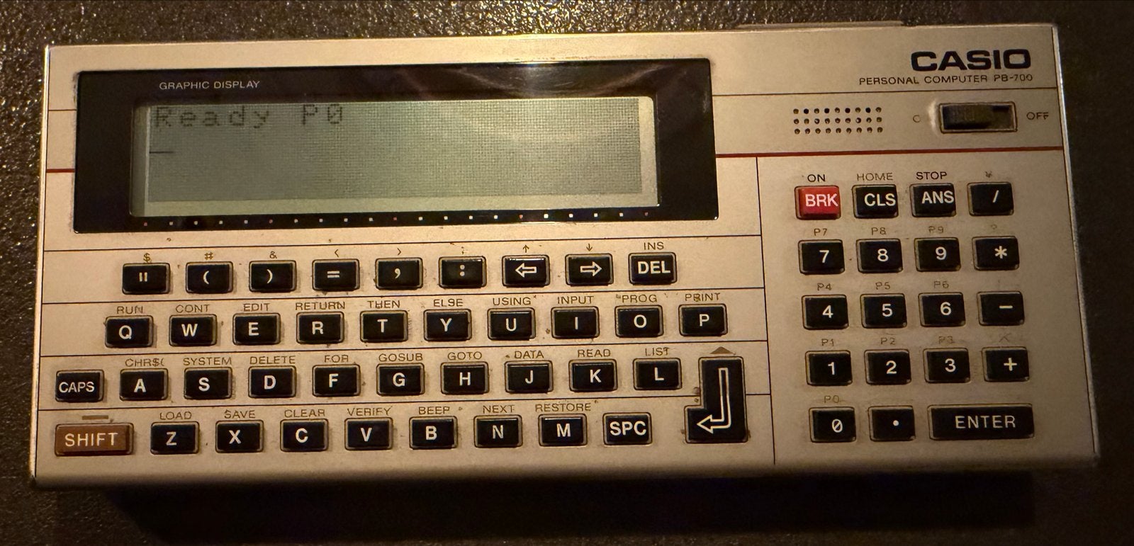 Vintage Casio PB-700 Personal Computer met Leren Hoes, Computers en Software, Ophalen of Verzenden, Vintage computer
