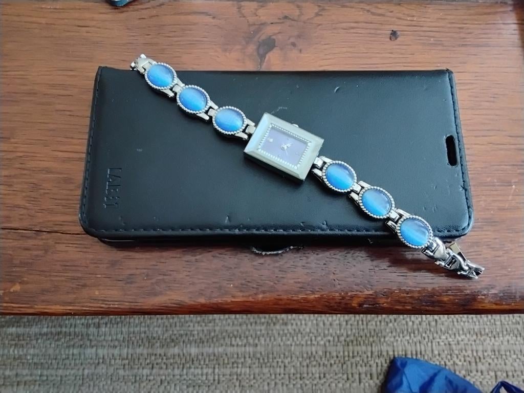 Mooie horloge met natuursteen, Ophalen of Verzenden, Overige materialen, Hanger