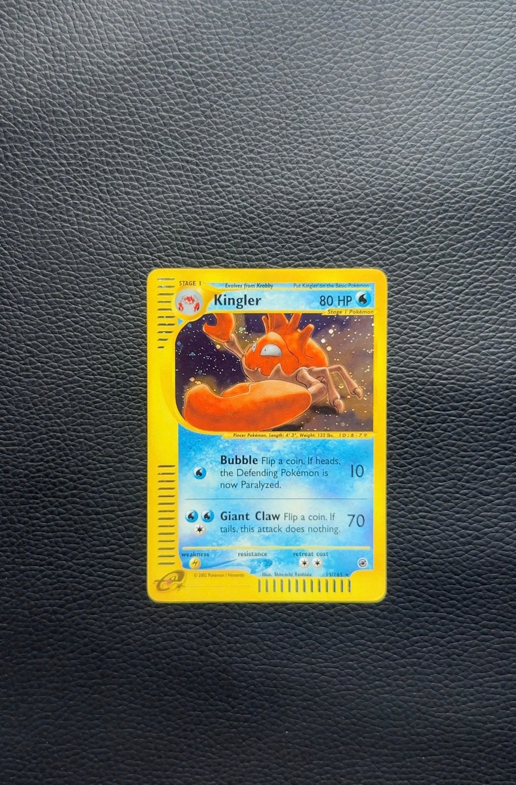 Kingler #15 | Pokemon Expedition | Ruilen Mogelijk, Ophalen of Verzenden, Zo goed als nieuw, Foil