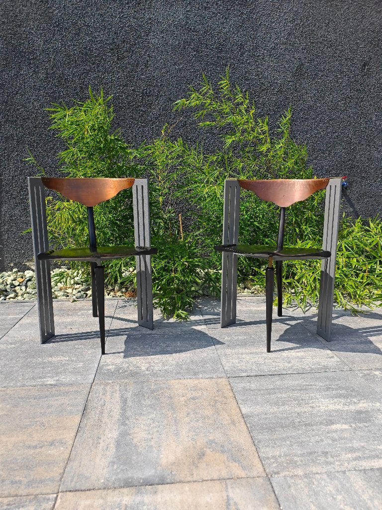 2X Ota Otanek design stoel van Borek Sipek voor Vitra, 1991, Huis en Inrichting, Gebruikt, Twee, Verzenden, Wit