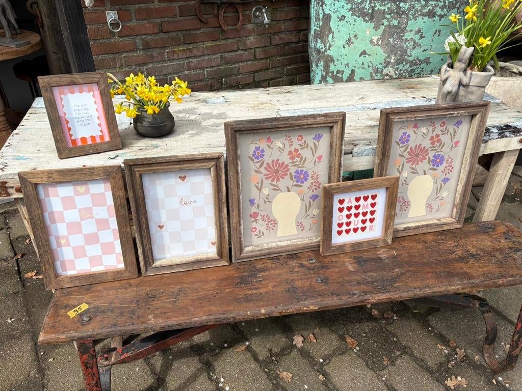 Fotolijstjes van oude steenschotten, Ophalen of Verzenden, Zo goed als nieuw, Nvt, Nvt