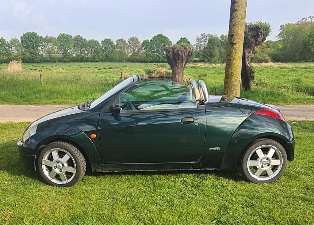Ford Ka 1.6 Streetka 2003 Groen, Auto's, Ford, 40 €/maand, 1599 cc, Leder, Handgeschakeld