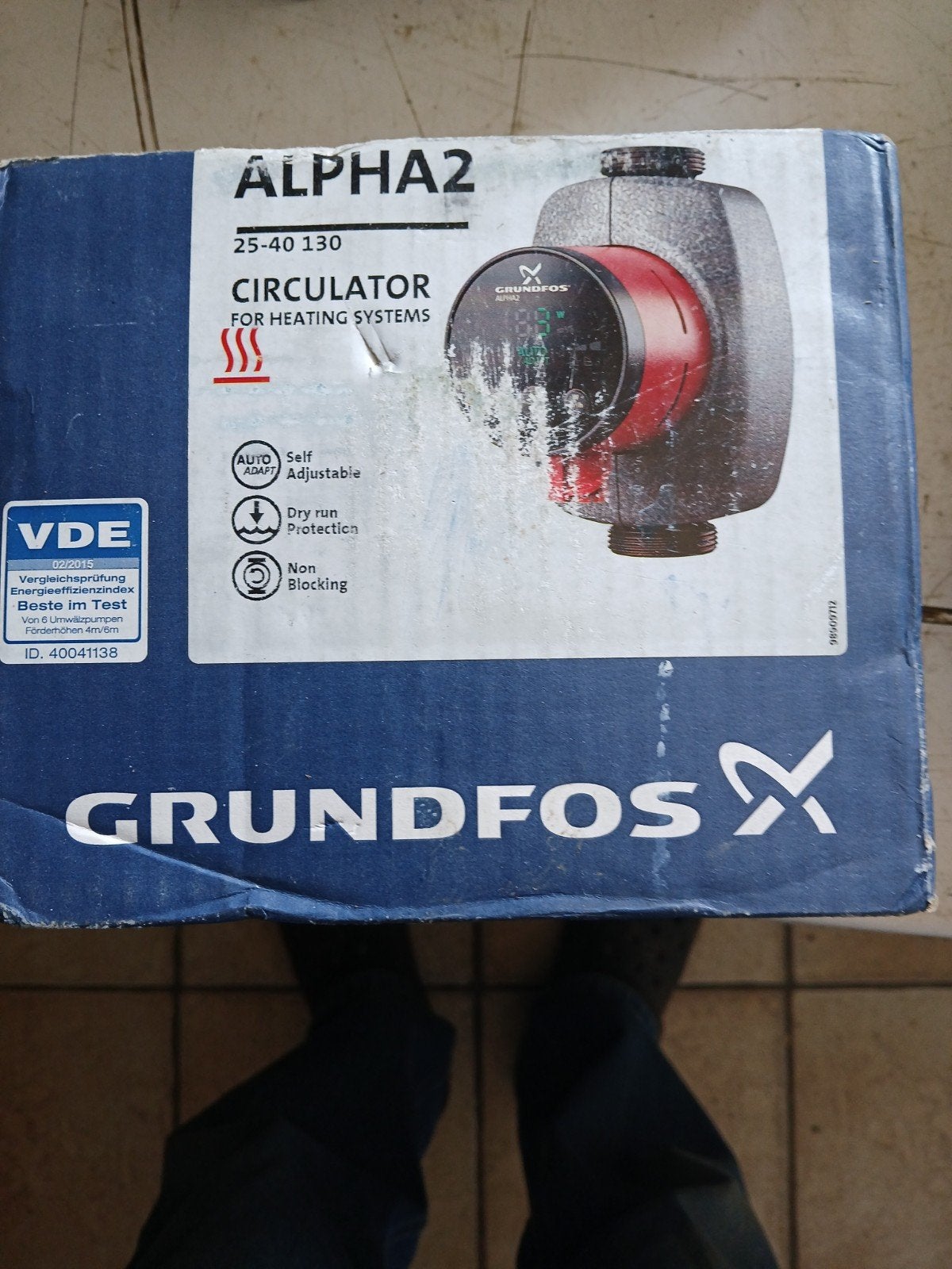 Nw Grundfos Alpha2 25-40 130 CV Pomp in originele verpakk, Minder dan 30 cm, Hoog rendement (Hr), Overige typen, Nieuw