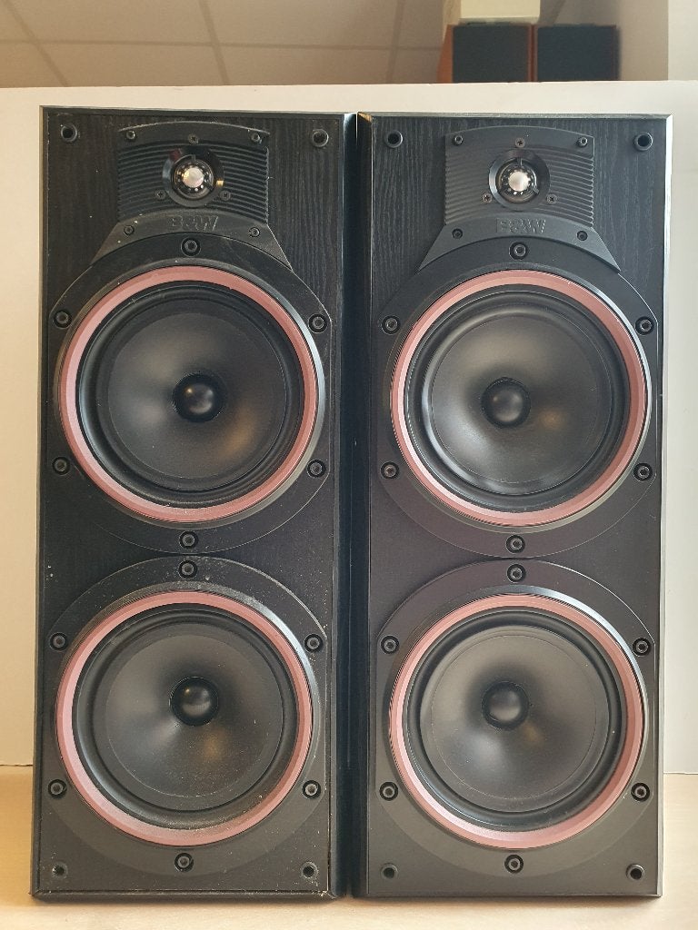 2 Luidsprekers B&W DM 320, Ophalen, Gebruikt, 60 tot 120 watt, Bowers & Wilkins (B&W)