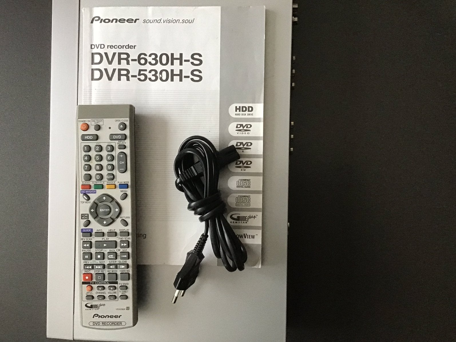 HD Recorder Pioneer DVR 630 H 250 GB incl AB & handleiding, Audio, Tv en Foto, Dvd-spelers, Ophalen of Verzenden, Zo goed als nieuw