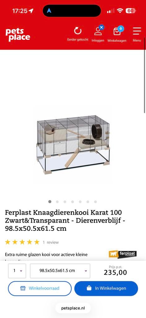 Hamster/muizenkooi, Kooi, 60 tot 90 cm, Ophalen of Verzenden, 75 tot 110 cm