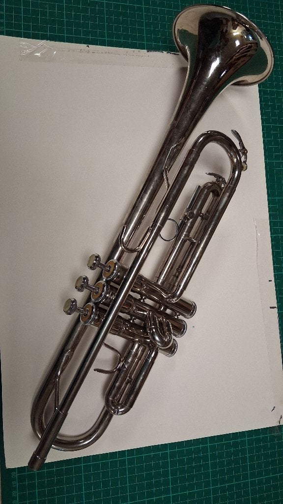 trompet, Muziek en Instrumenten, Ophalen of Verzenden, Gebruikt, Overige typen, Met koffer