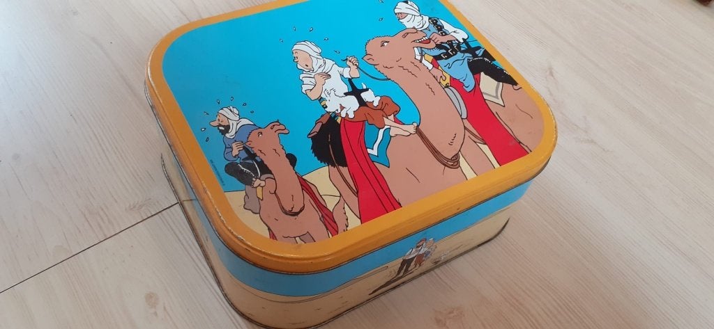 Kuifje koektrommel gebruikt, Verzamelen, Ophalen of Verzenden, Kuifje, Gebruikt, Gebruiksvoorwerp
