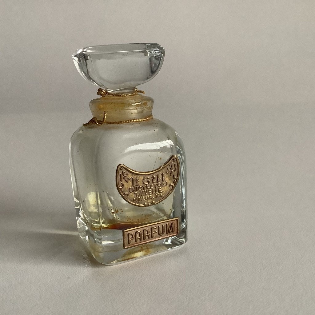 antiek parfumflesje Le Gui Mistletoe Duvelle, Ophalen of Verzenden, Gebruikt, Miniatuur