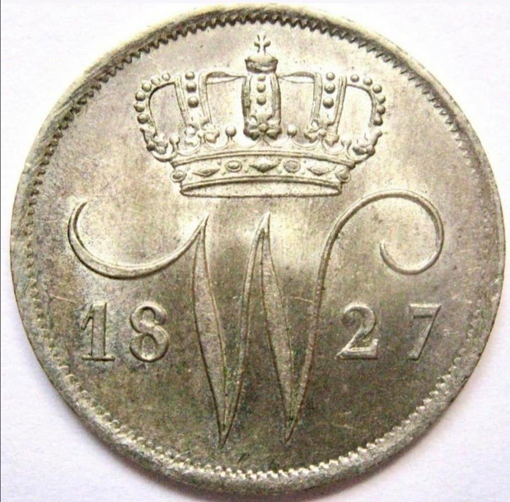 10 cent 1827 U kwaliteit!, Zilver, Ophalen of Verzenden, 10 cent, Koning Willem I
