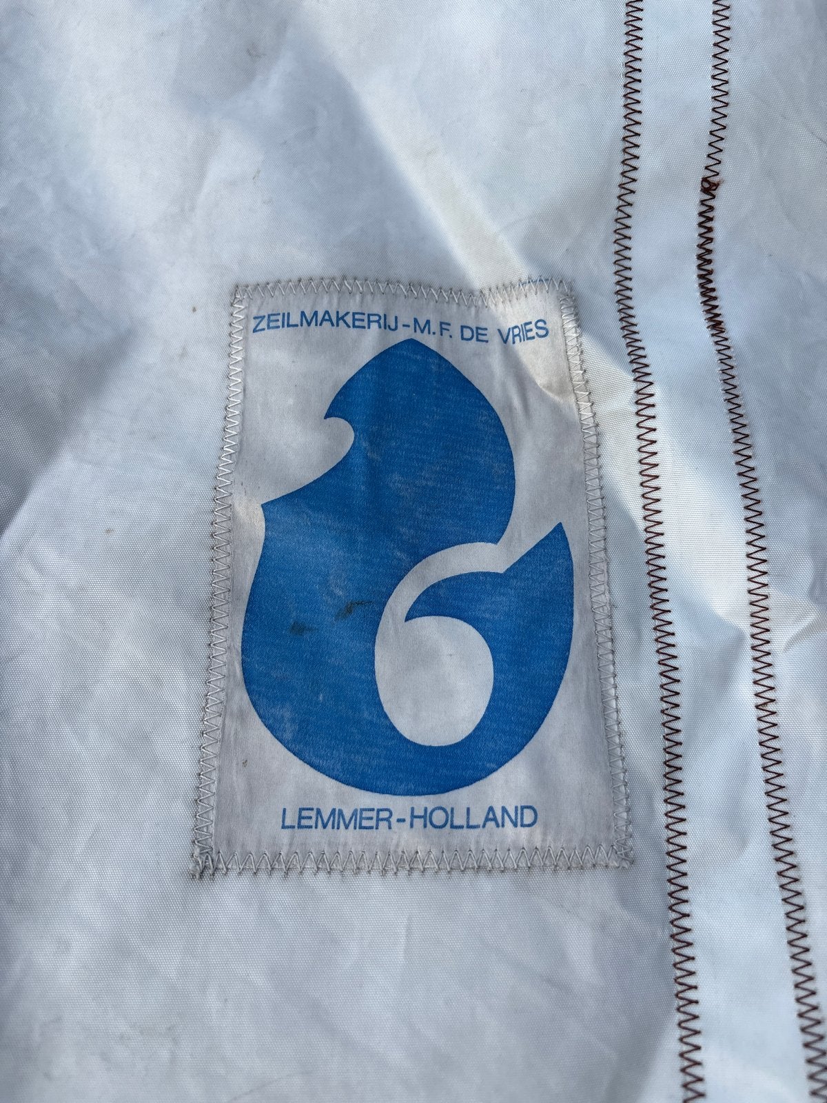 Fok met leuvers van De Vries Lemmer voor een skutsje, Watersport en Boten, Ophalen of Verzenden, Gebruikt