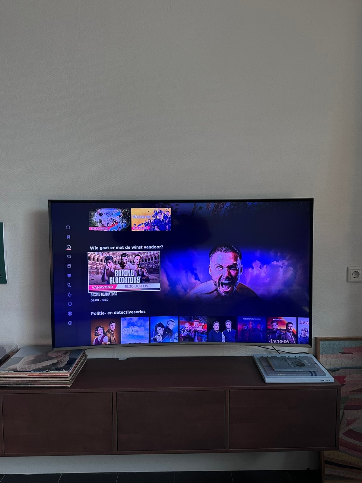 Samsung curved smart TV 55 inch inclusief ophangbeugel, Ophalen, LED, 50 Hz, Zo goed als nieuw
