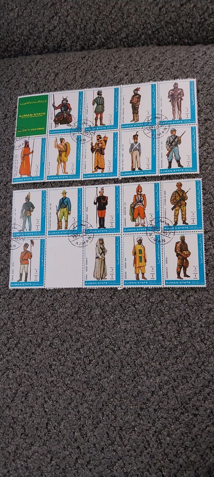 postzegels militaire uniformen, Verzenden, Plaatje