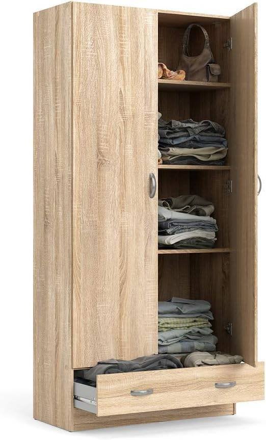 Esidra wooden cabinet with a drawer, 79 x 36 x 170 cm, Ophalen, Overige materialen, Met deur(en), 50 tot 100 cm