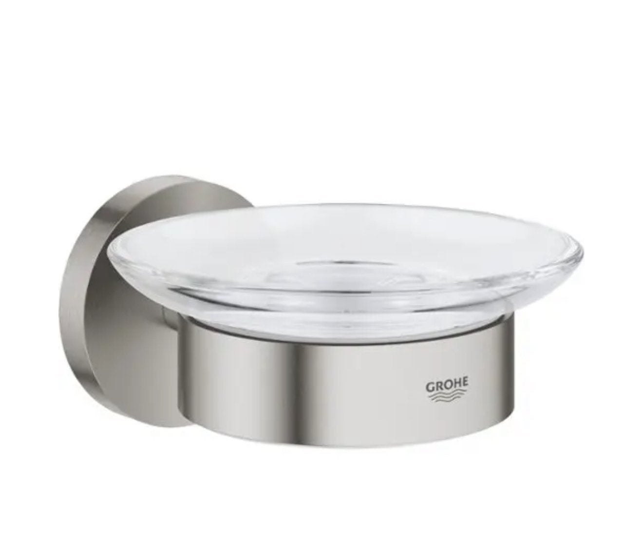 Grohe Zeep houder Supersteel Nieuw in doos, Overige merken, Nieuw, Zilver, Zeepdispenser/zeepbakje