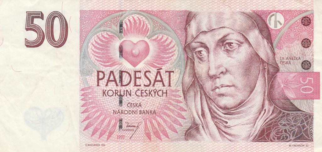 Het bankbiljet van 50 Padesat Korun Ceskych 1997 ., Ophalen of Verzenden, Overige landen, Los biljet