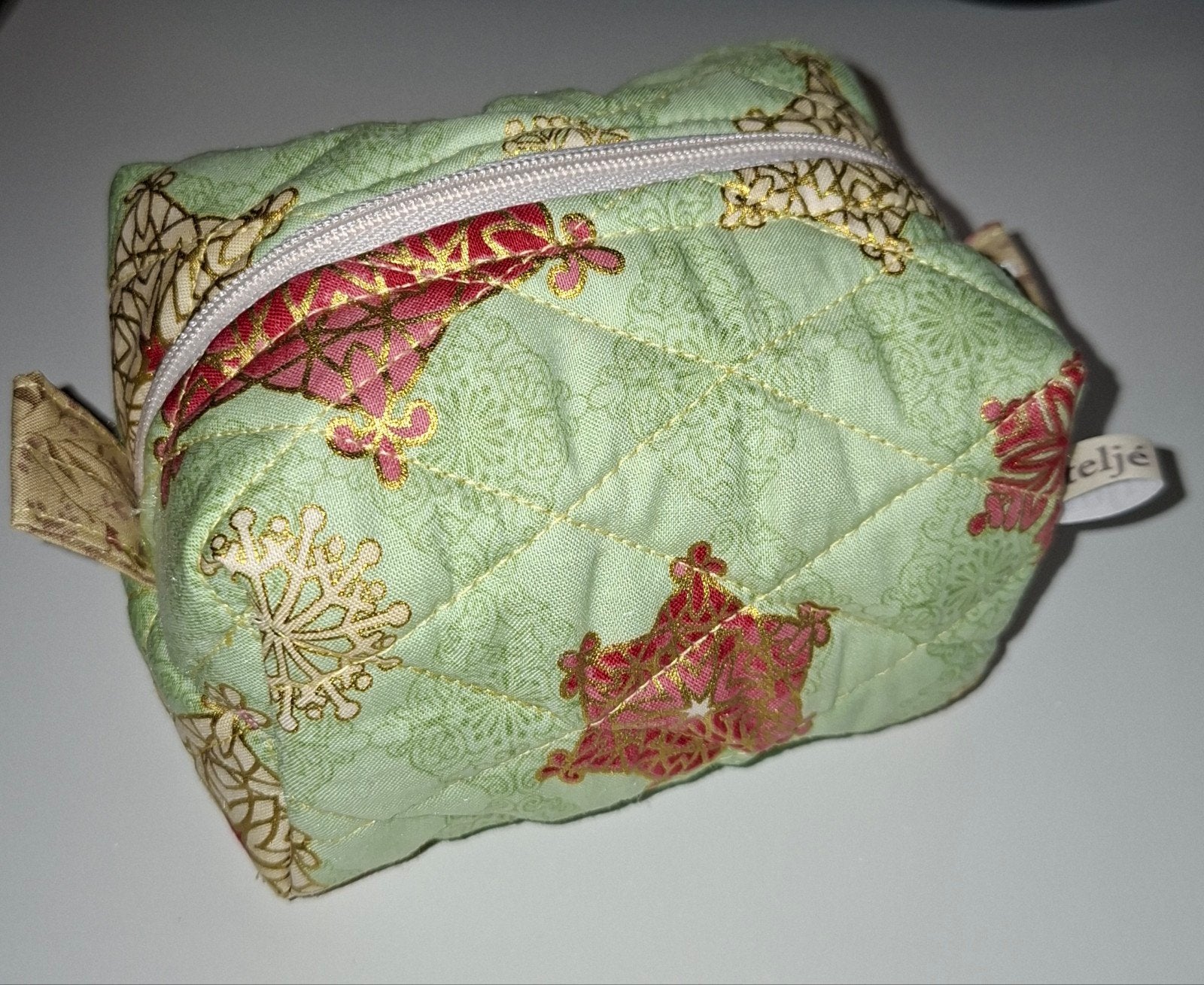 Handgemaakt make-up tasje, Ophalen of Verzenden, Nieuw, Groen, Heer of Dame