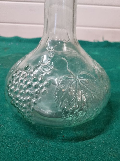 fles karaf vintage met druiven en bladeren, Ophalen of Verzenden, 'T Olde Gre-j, Info@toldegrej.nl, Endepoelstraat 20f Didam