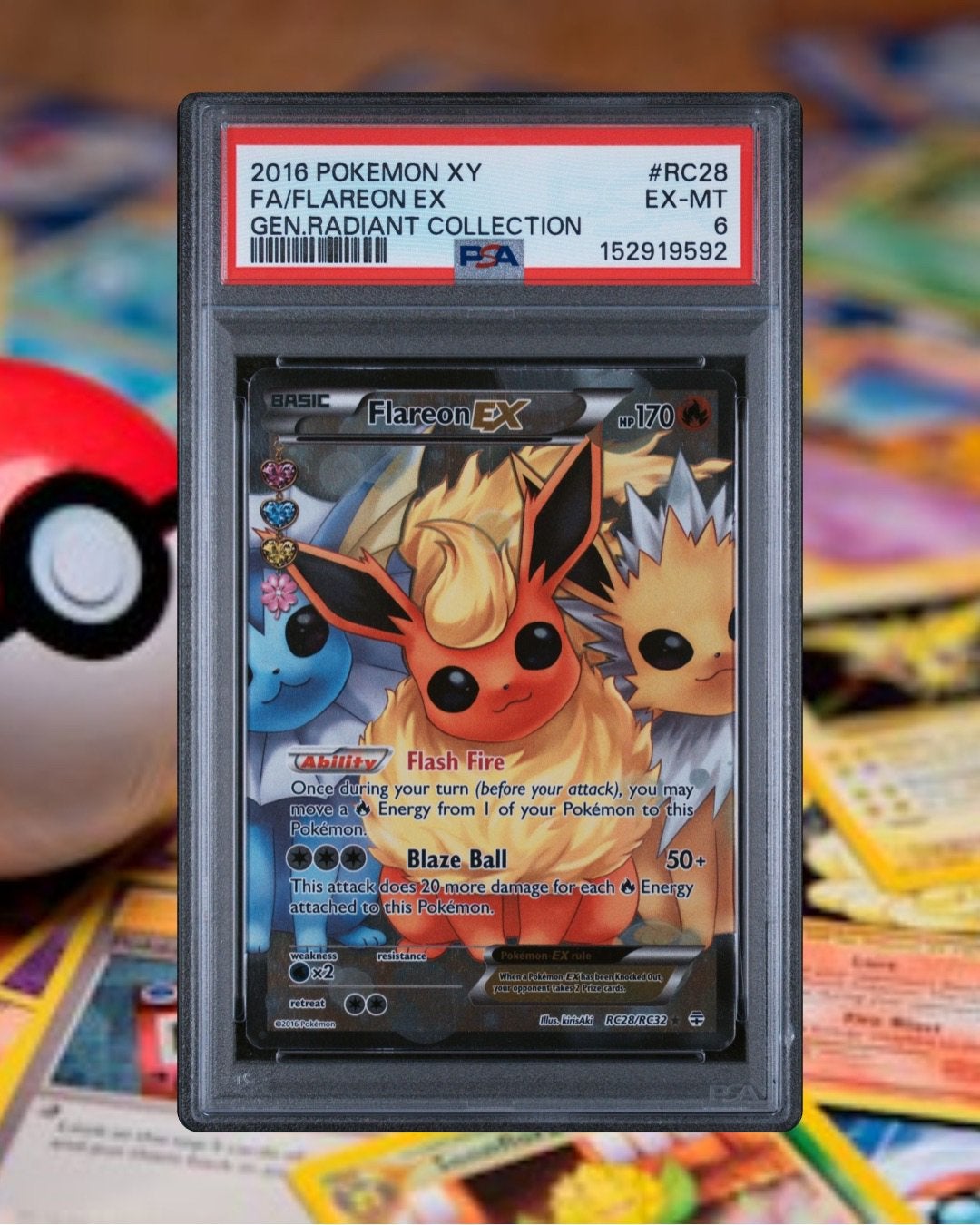 Flareon EX RC28 - Generations - PSA 6, Ophalen of Verzenden, Nieuw, Losse kaart, Foil
