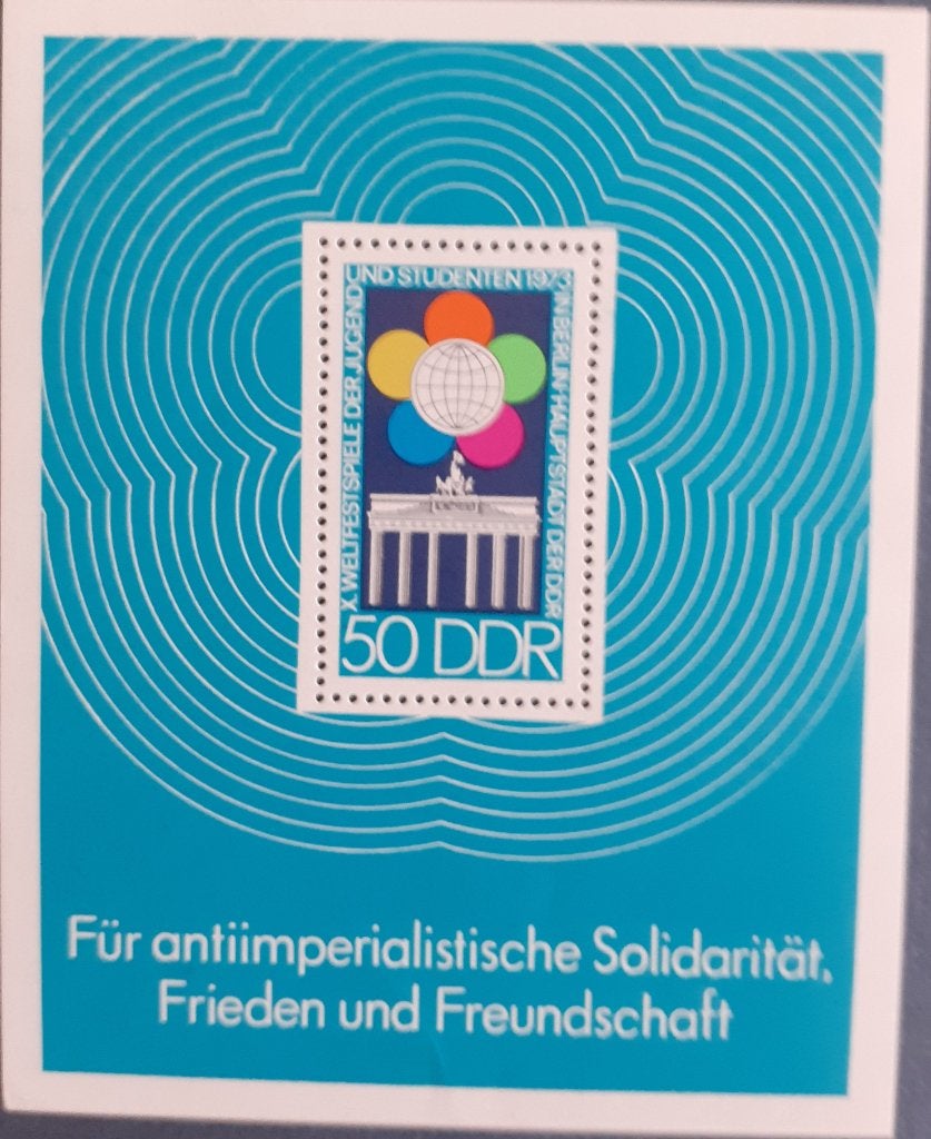DDR Block 1973 Weltfestspiele Postfris, Postzegels en Munten, Ophalen of Verzenden, DDR, Postfris