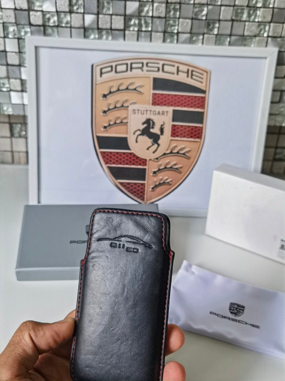 origineel porsche telefoon hoes voor iPhone 5 of 6, Ophalen of Verzenden, Zwart