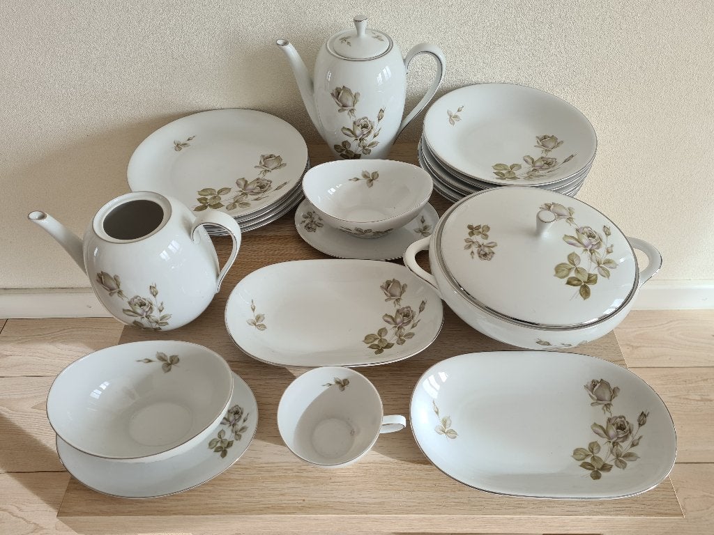 Porselein servies van "Easy Life Royal-Grey Bavaria", Gebruikt, Overige merken, Vintage, Ophalen of Verzenden