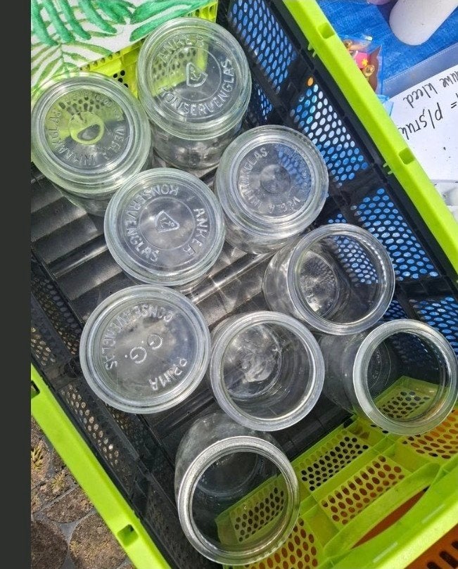 Diverse inmaakpotten / weckpotten met nieuwe rubberen ringen, Ophalen