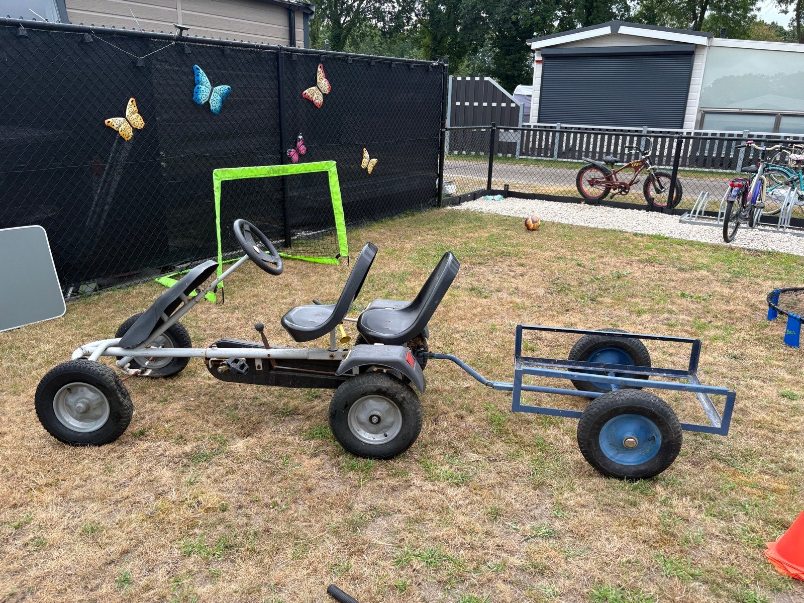 Skelter met 2 stoeltjes en aanhangwagen - Roggel, Ophalen of Verzenden, Gebruikt, Overige merken, Duozit