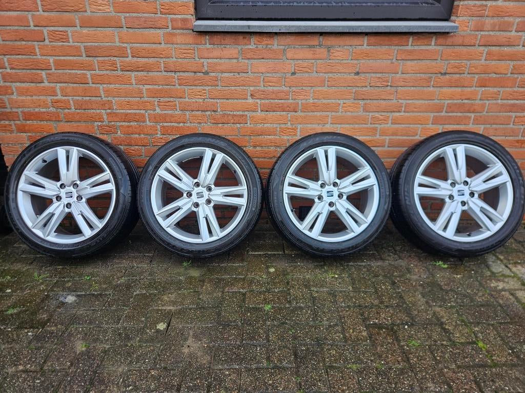 Orginele aluminium 18 inch seat fr velgen 5x112, zomerbanden, Ophalen of Verzenden, Seat