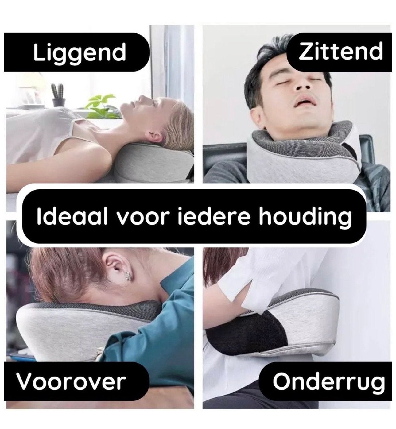 Gooala nekkussen traagschuim + slaapmasker, Ophalen of Verzenden, Nieuw, Wit, Vierkant