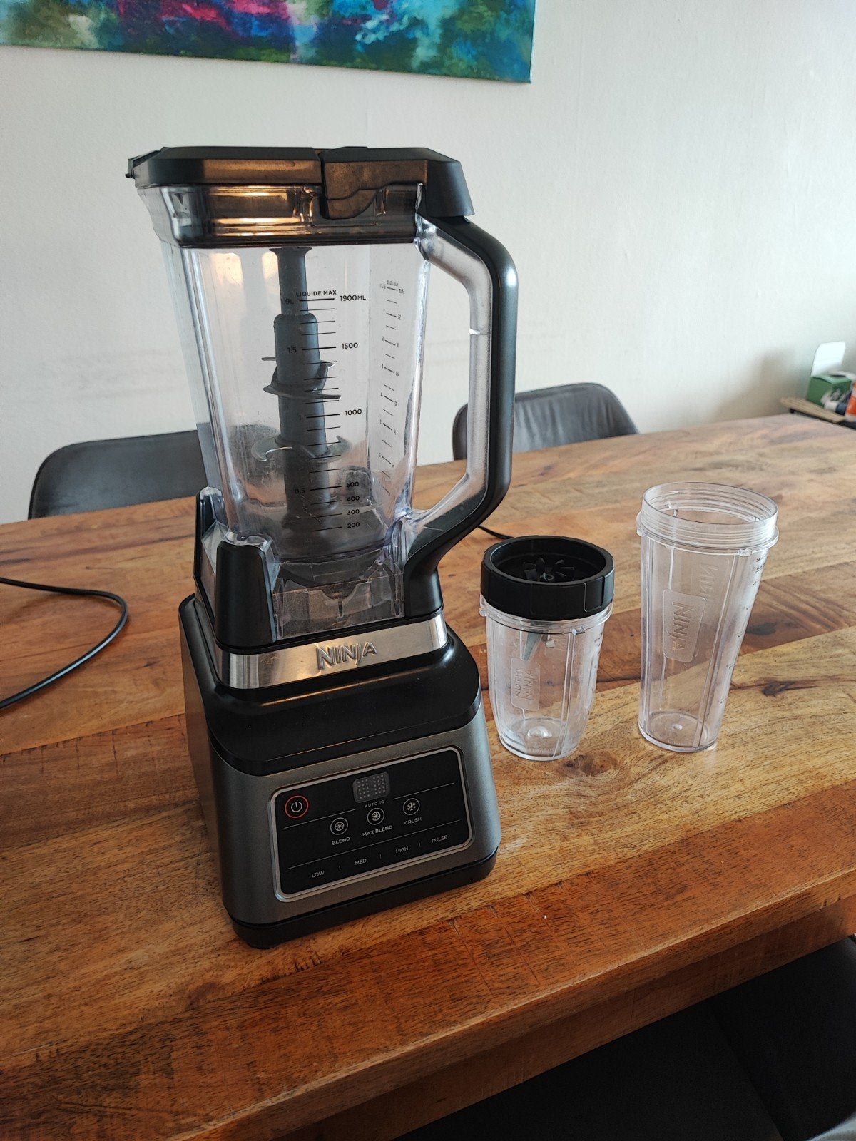 Ninja Blender met Auto-IQ en extra bekers, Ophalen of Verzenden, Zo goed als nieuw, Blender