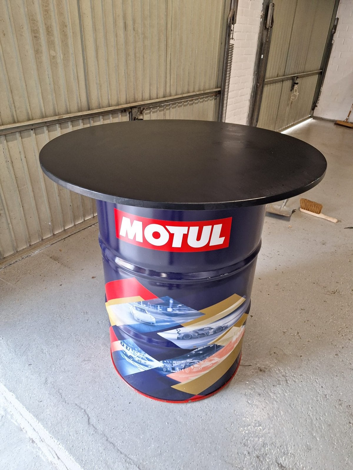 Motul sta tafel, bar tafel, 90x85 zwart blad Bijpassende pet, Ophalen of Verzenden, Zo goed als nieuw
