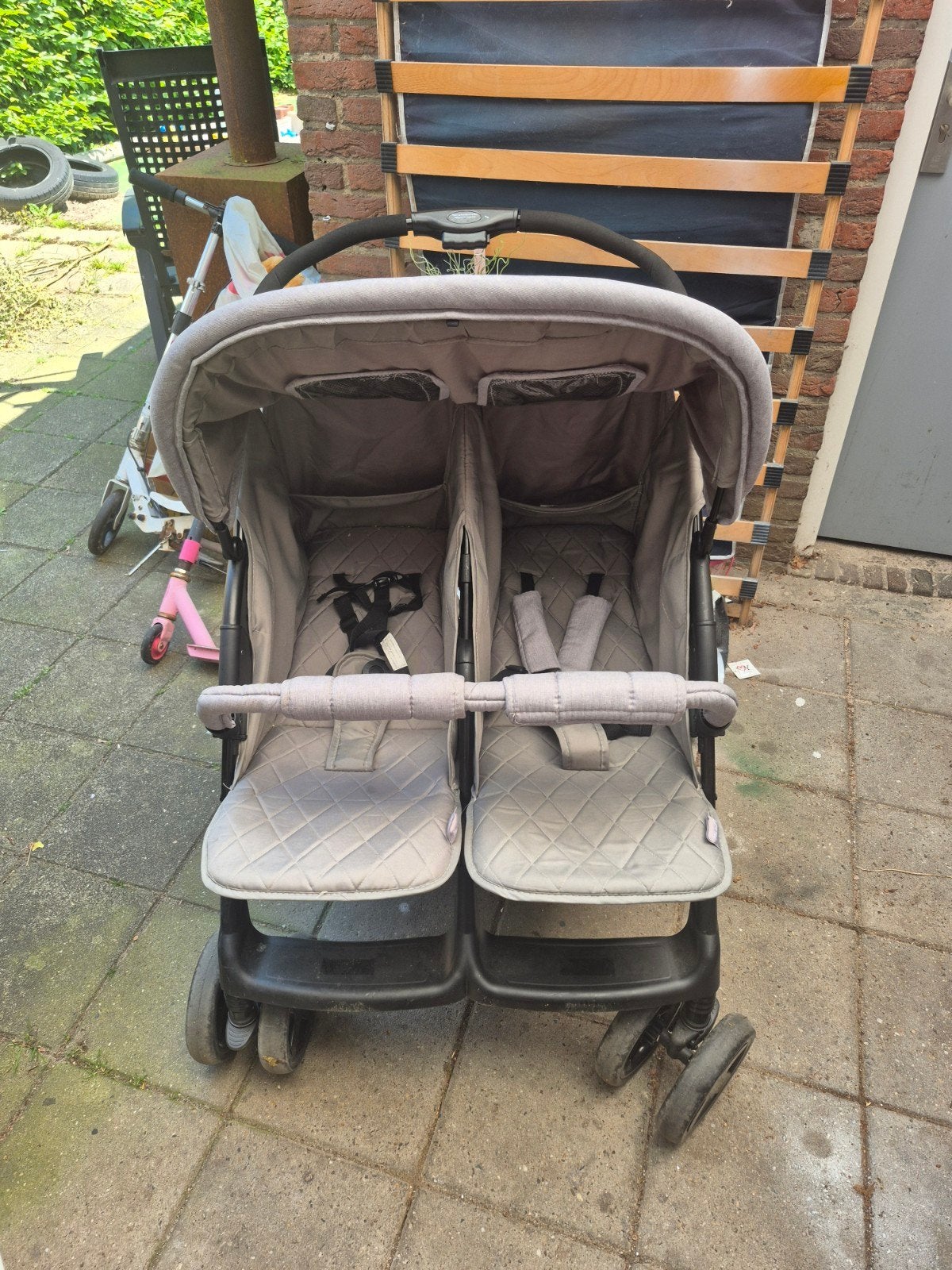 Lorelli Duo Tweelingwagen Cool Grey - Licht en Wendbaar, Duowagen, Zo goed als nieuw, Ophalen, Kinderwagen
