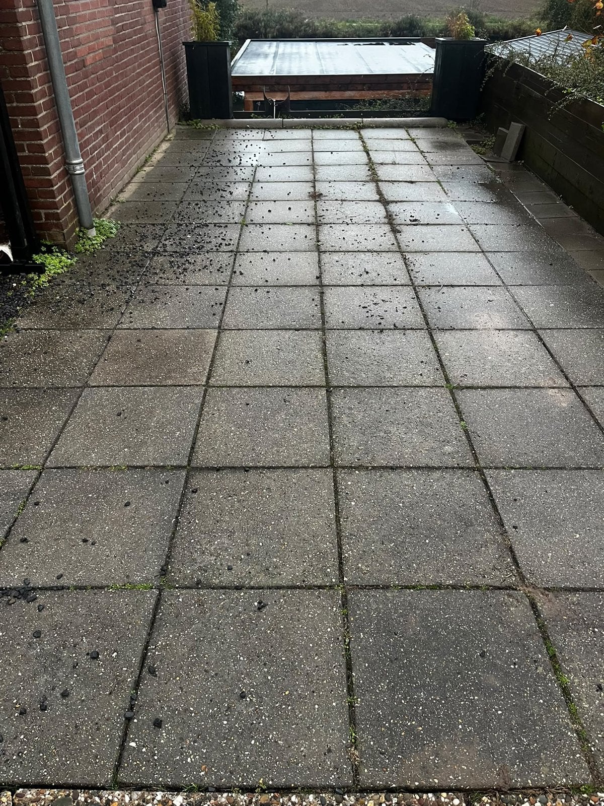 Betonnen terrastegels 50x50x5 cm gratis af te halen, Ophalen, Gebruikt, Beton, Terrastegels