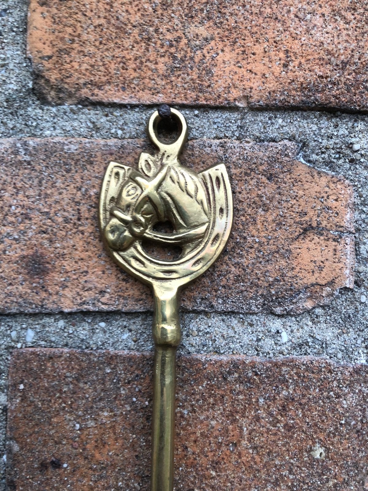 Vintage Koperen Schoenlepel met Paardenhoofd, Antiek en Kunst, Antiek | Koper en Brons, Ophalen of Verzenden, Koper