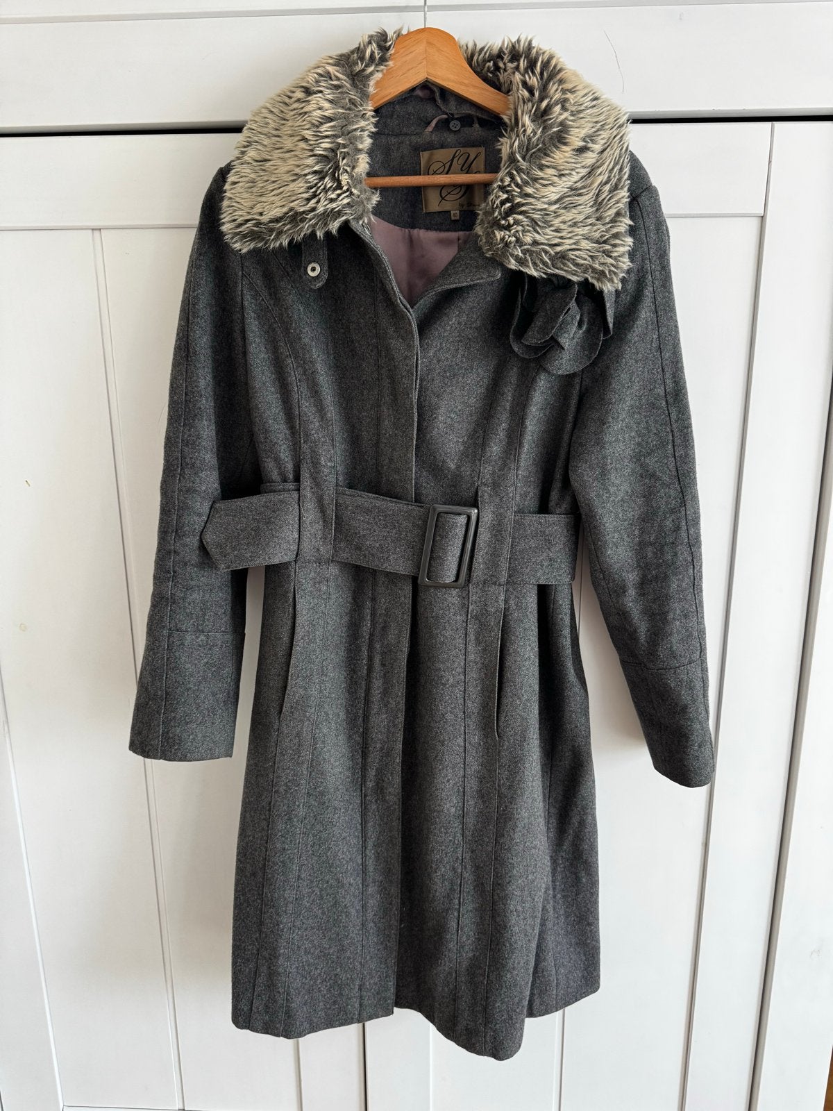 Steps Mantel Maat 40 met Afneembare Kraag, Kleding | Dames, Ophalen of Verzenden, Gedragen, Maat 38/40 (M), Grijs