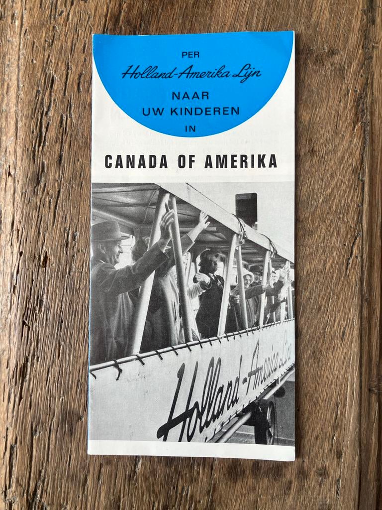 Vintage folder Holland-Amerika Lijn, 1965, Ophalen of Verzenden