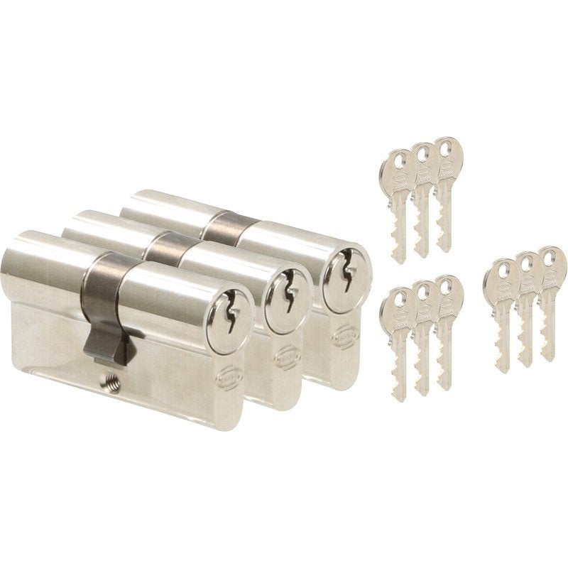 Nemef cilinder corbin 30-30mm per 3 gelijkstluitend 91260, Ophalen of Verzenden, Nieuw