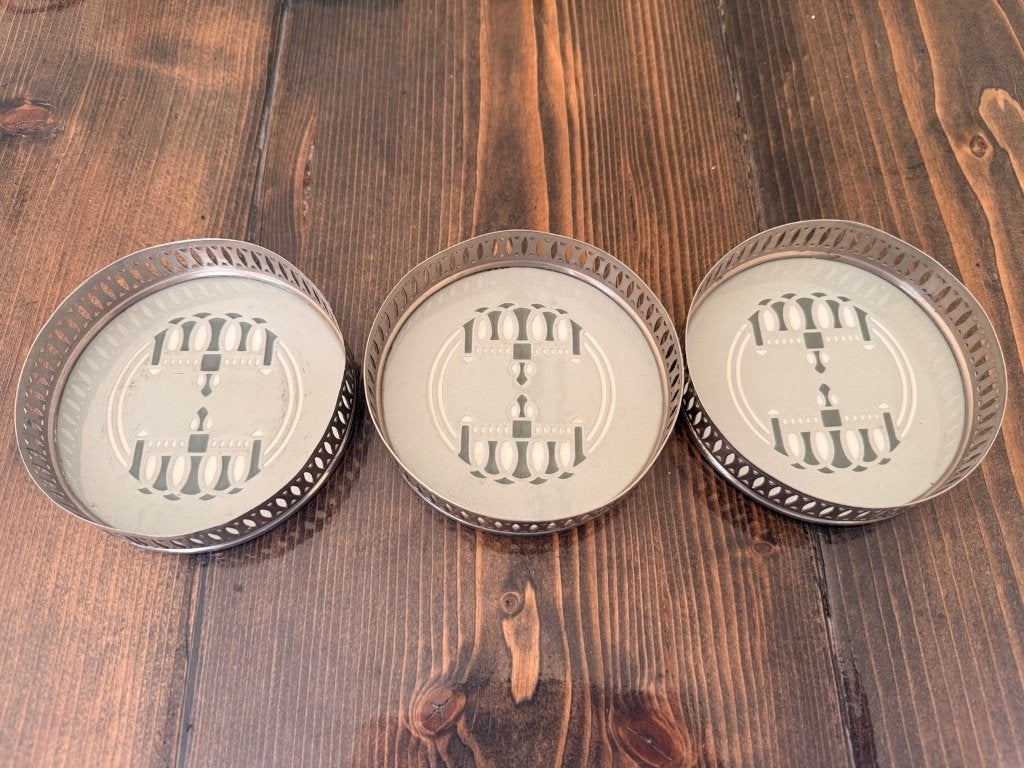 Oude Villeroy & Boch wijnflesonderzetters – 3 stuks, Ophalen of Verzenden